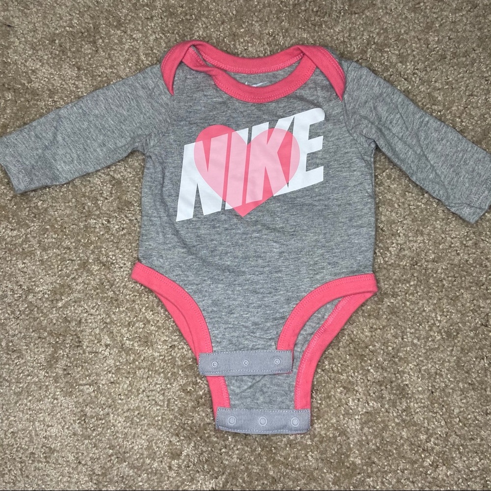 Nike Grey Long Sleeve Bodysuit 3M